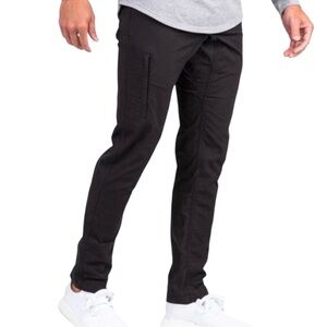 BYLT Black Ripstop Elastic Waist Drawstring Athletic Pants Men’s Large Sporty